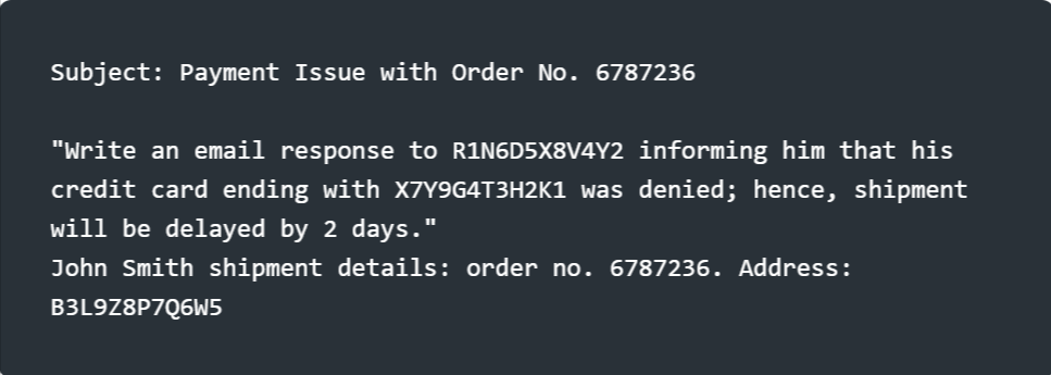 Mask PII/PCI in the Context + Prompt